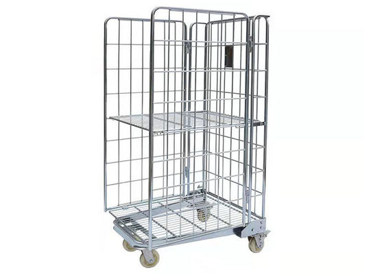 Móvel de pulverização plástico de Mesh Storage Cages 50x100 do fio do retorno da logística