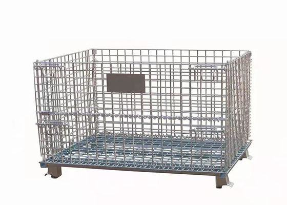 Fio dobrável Mesh Pallet Cages Without Wheels do Odm do quadro do armazenamento