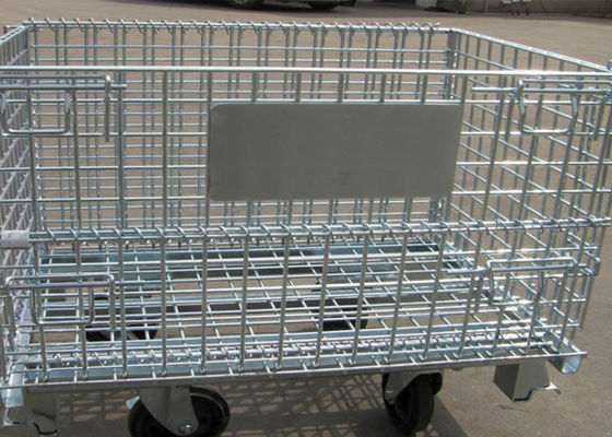 carro de pulverização plástico de 5mm Mesh Cage Storage Folding Multifunctional