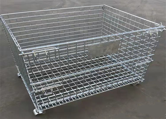 Gaiola de dobramento da pálete do metal do armazenamento Q235 do quadro para a segurança
