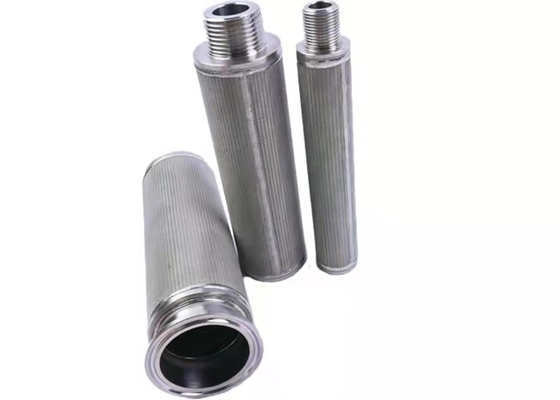 Tipo elemento da vela de filtro aglomerado de aço inoxidável da malha 2um
