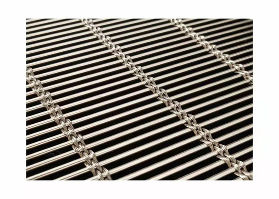 Metal líquido Mesh For Ceiling Curtain Wall decorativo da rede de desenhos em espinha da separação