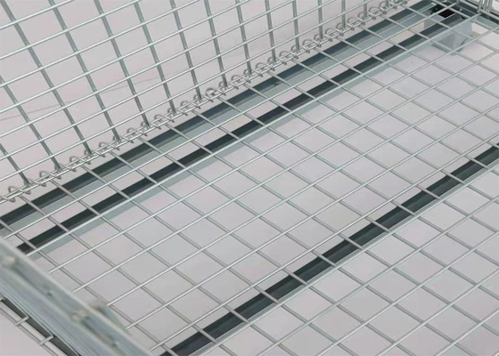 Caixa 6.0mm dobrável resistente de Mesh Container Cage Express Transfer do fio da impressão digital