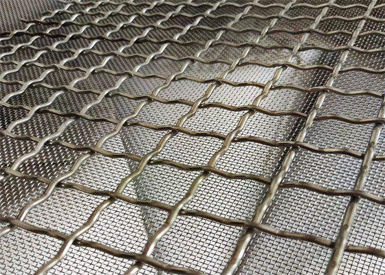 Filtro de ar 316 de aço inoxidável Mesh Decorative Crimped Woven