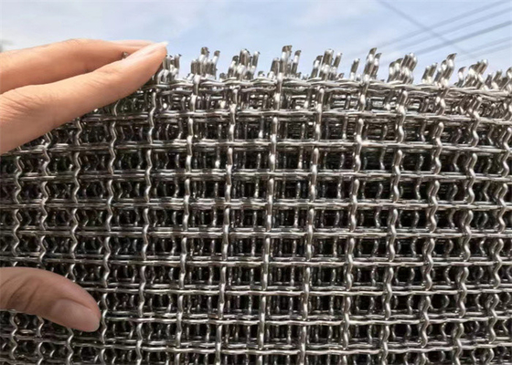 Fio tecido Diamond Hole Corrugated Metal Crimped Mesh Decorative Steel Plate