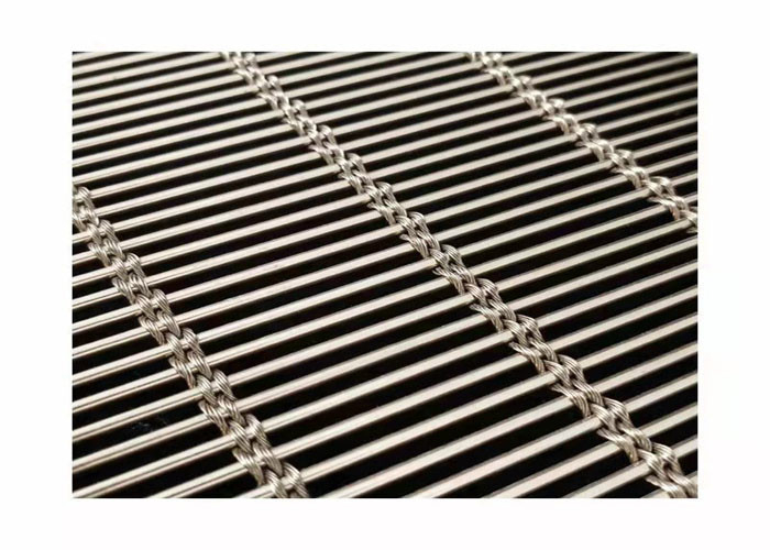 Metal líquido Mesh For Ceiling Curtain Wall decorativo da rede de desenhos em espinha da separação